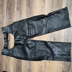 Women's Small leather motorcycle chaps Barney's Leather